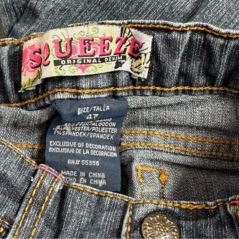 Squeeze Original Jeans Embroidered Butterfly Toddler 4T Denim Blue Jeans